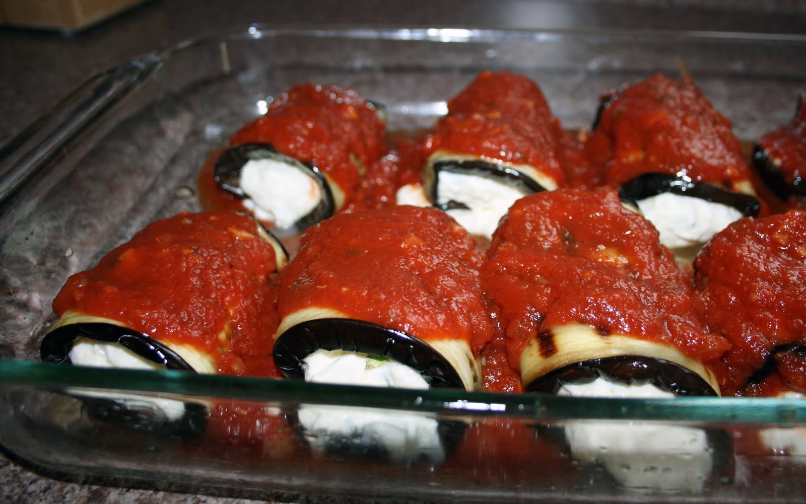 Jersey Girl in the Kitchen Eggplant Rollatini