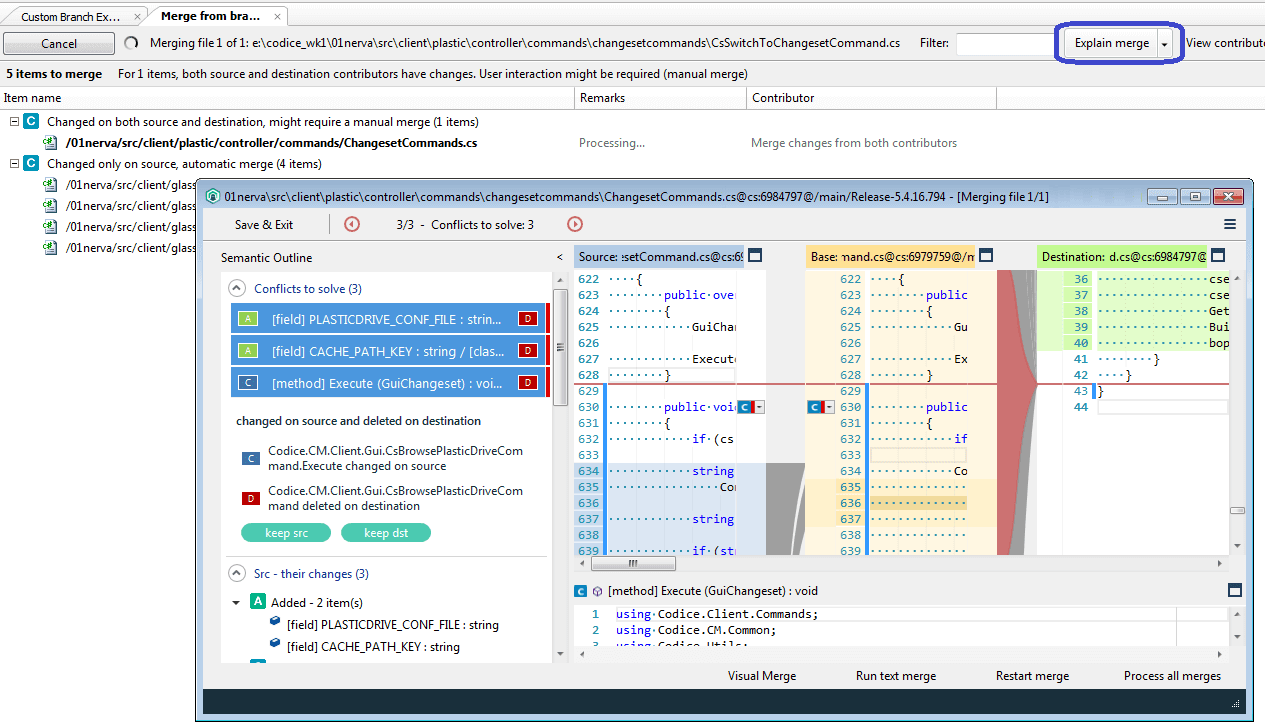 Plastic SCM blog Driving a PITA merge conflict to the release branch