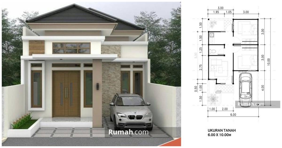 Desain Rumah Minimalis 6X10 : Desain Rumah Minimalis Ukuran Tanah 6x10