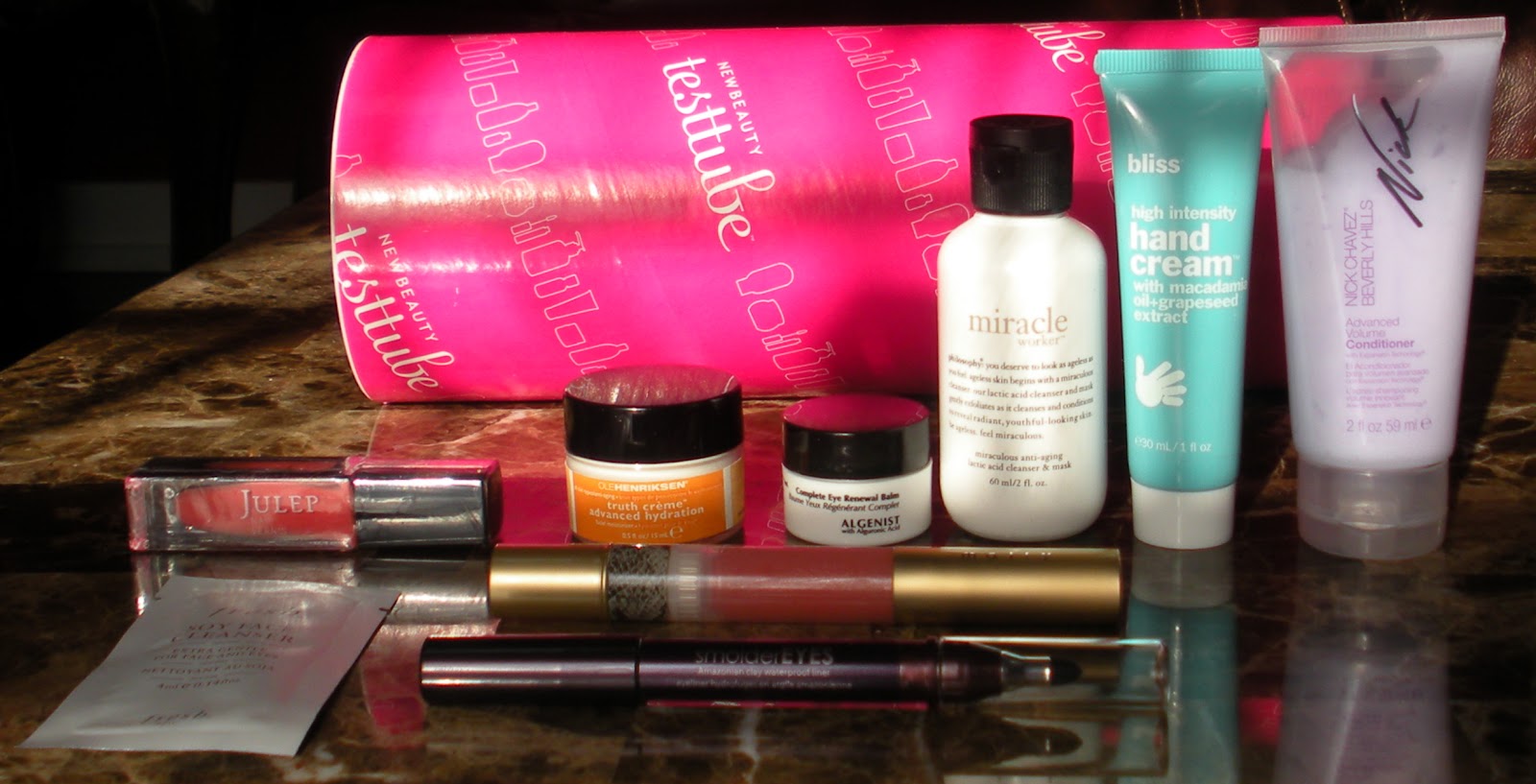 QVC's New Beauty Test Tube Blue Skies for Me Please