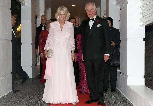 Prince Charles and Duchess Camilla are on a tour of Singapore, Malaysia, Brunei and India. Gala dinner at Majestic Hotel