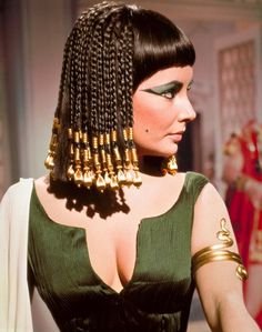 Enfeite de cabelo egípcio, Cleopatra filme, Elisabeth Taylor