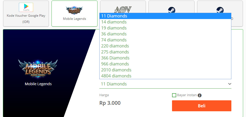 Cara Beli Dan Menggunakan Redeem Voucher Mobile Legends Di Tokopedia Cemiti