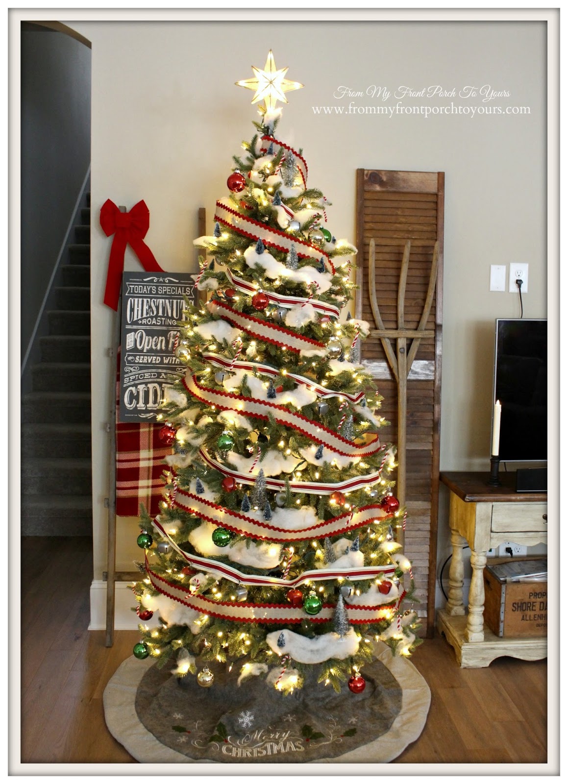 From My Front Porch To Yours Farmhouse Christmas Tree 2016 The Candy
