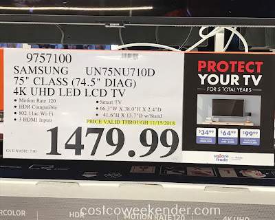 Deal for the Samsung UN75NU710D 75in 4K UHD TV at Costco