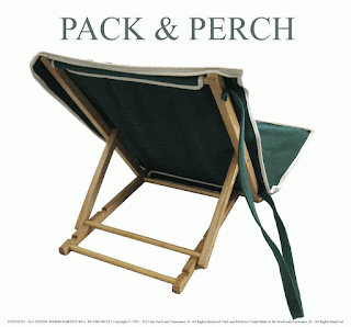Wood and Canvas Folding Picnic Chairs