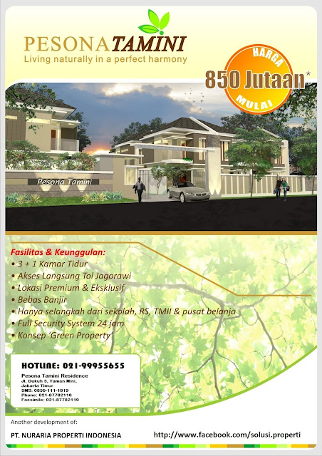 12 Rumah Baru Taman Mini, Jakarta Timur, PESONA TAMINI RESIDENCE