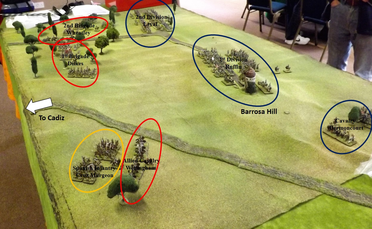 Devon Wargames Group Battle of Barrosa 1811 Over the Hills