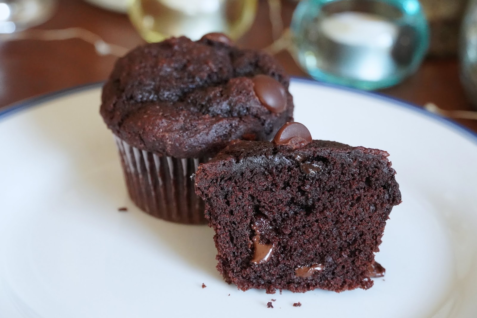 Playing with Flour Bakery style double chocolate muffins