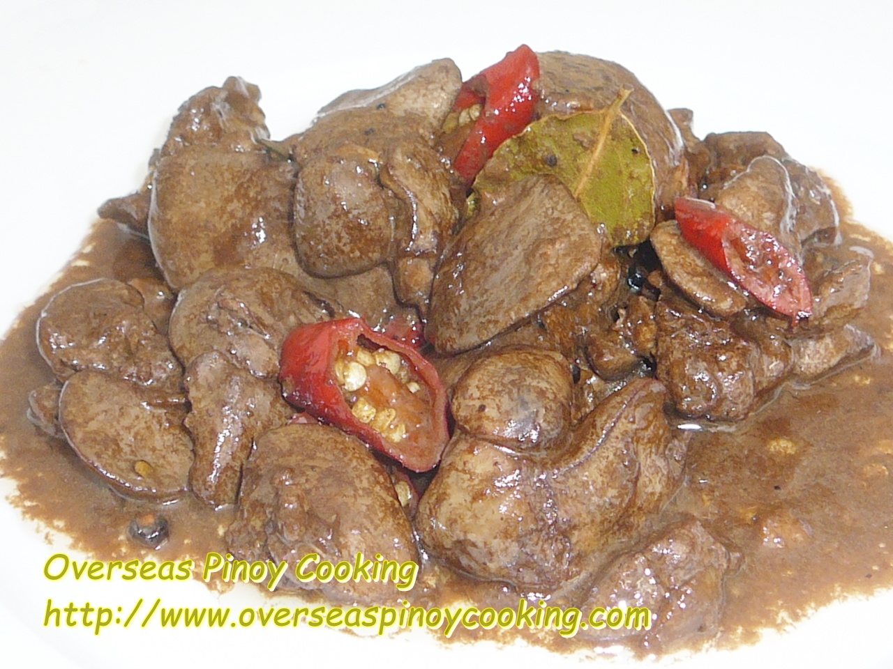 Ginataang Atay ng Manok, Chicken Liver in Coconut Milk