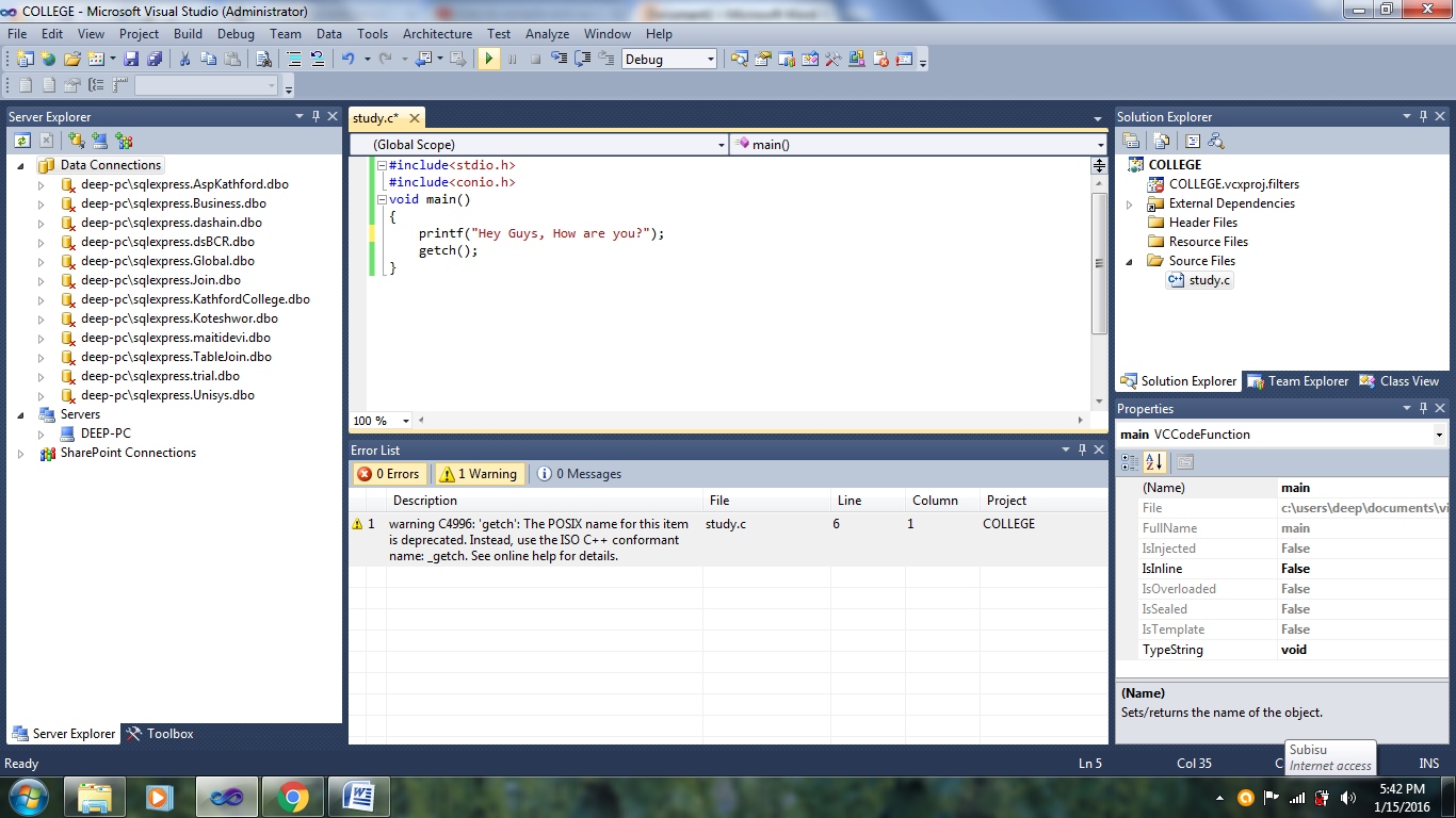 Education for ALL: How to write and run a C program in Microsoft Visual ...