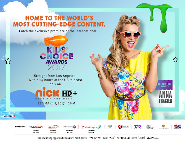 International Nickelodeon Kids Choice Awards 2017 to air in India only on Nick HD+