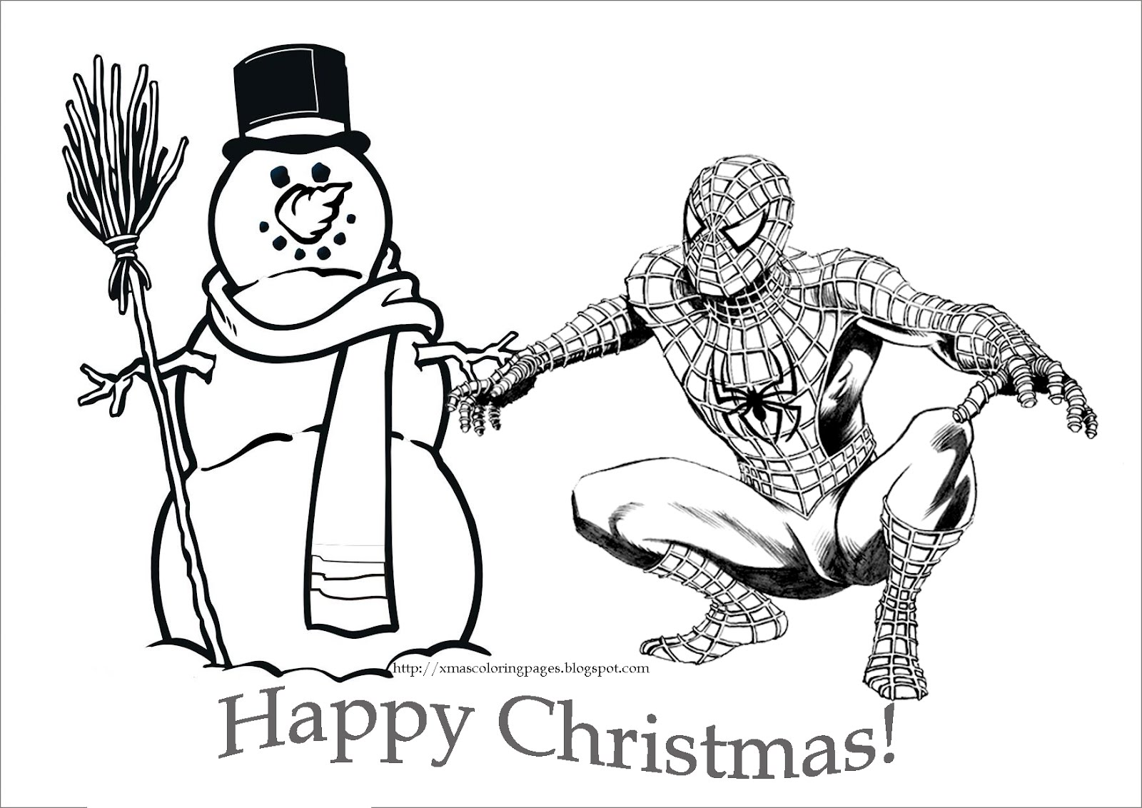 spiderman-christmas-colouring-pages