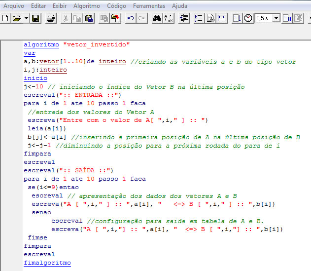 Colocar vetor em ordem crescente - Programação - iniciantes