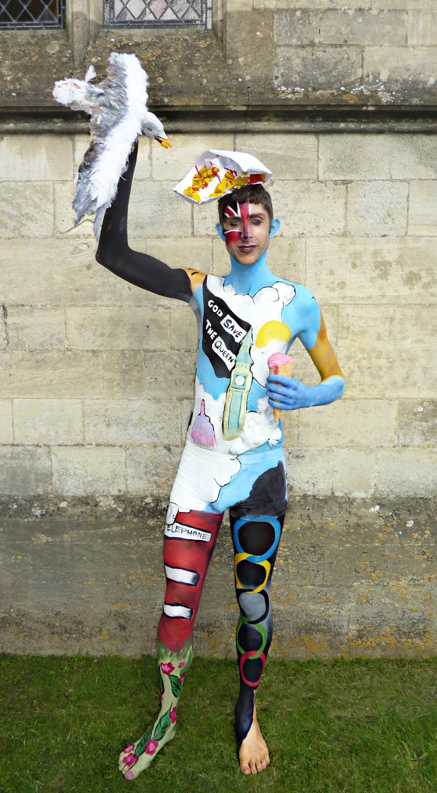 A Walking Waffle,er sfx Art Couture Painswick Body Painting 2012