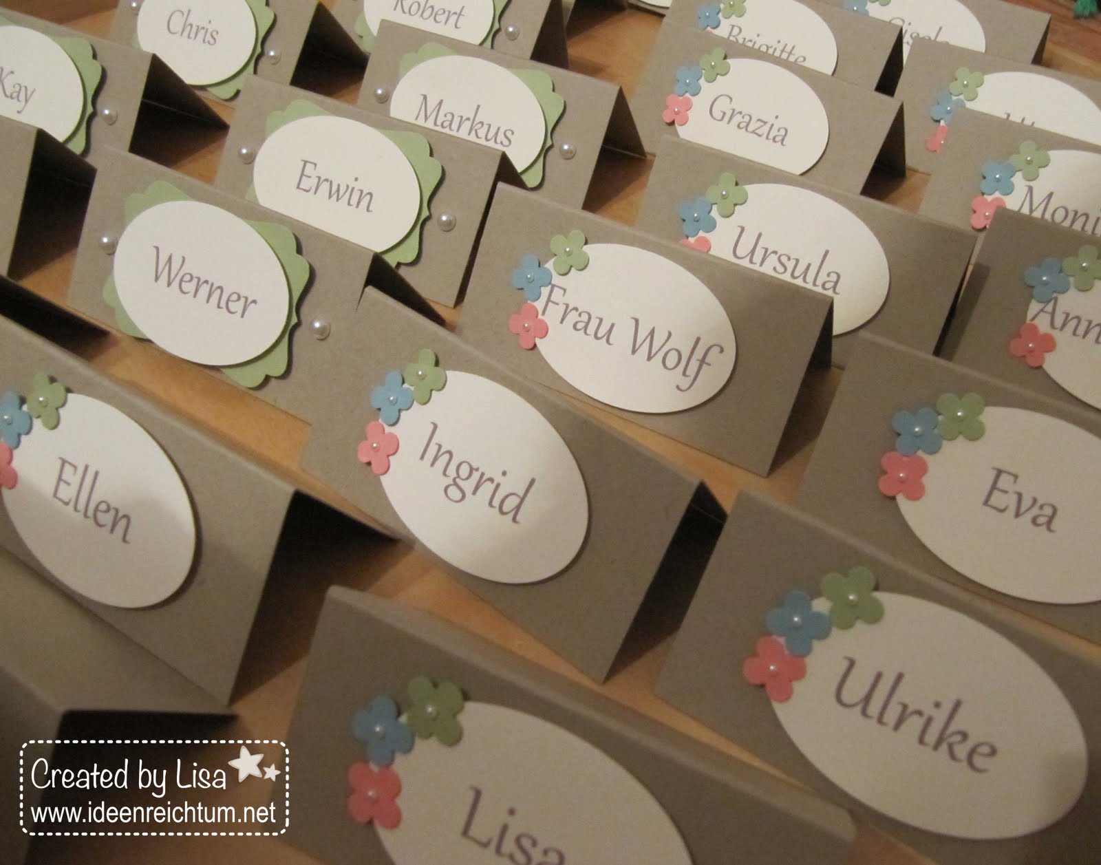 Ideenreichtum Tischkarten