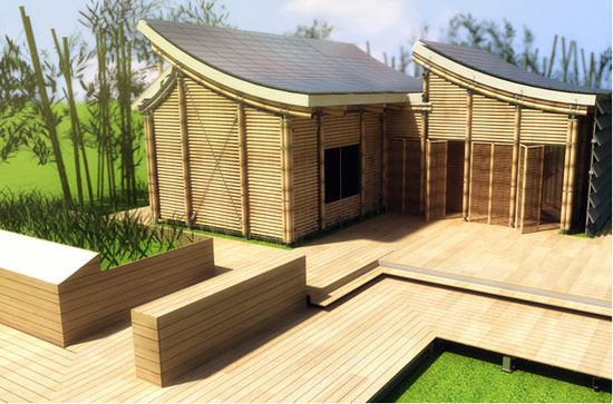 45 Desain Rumah Bambu Sederhana Semi Modern Rumahku Unik