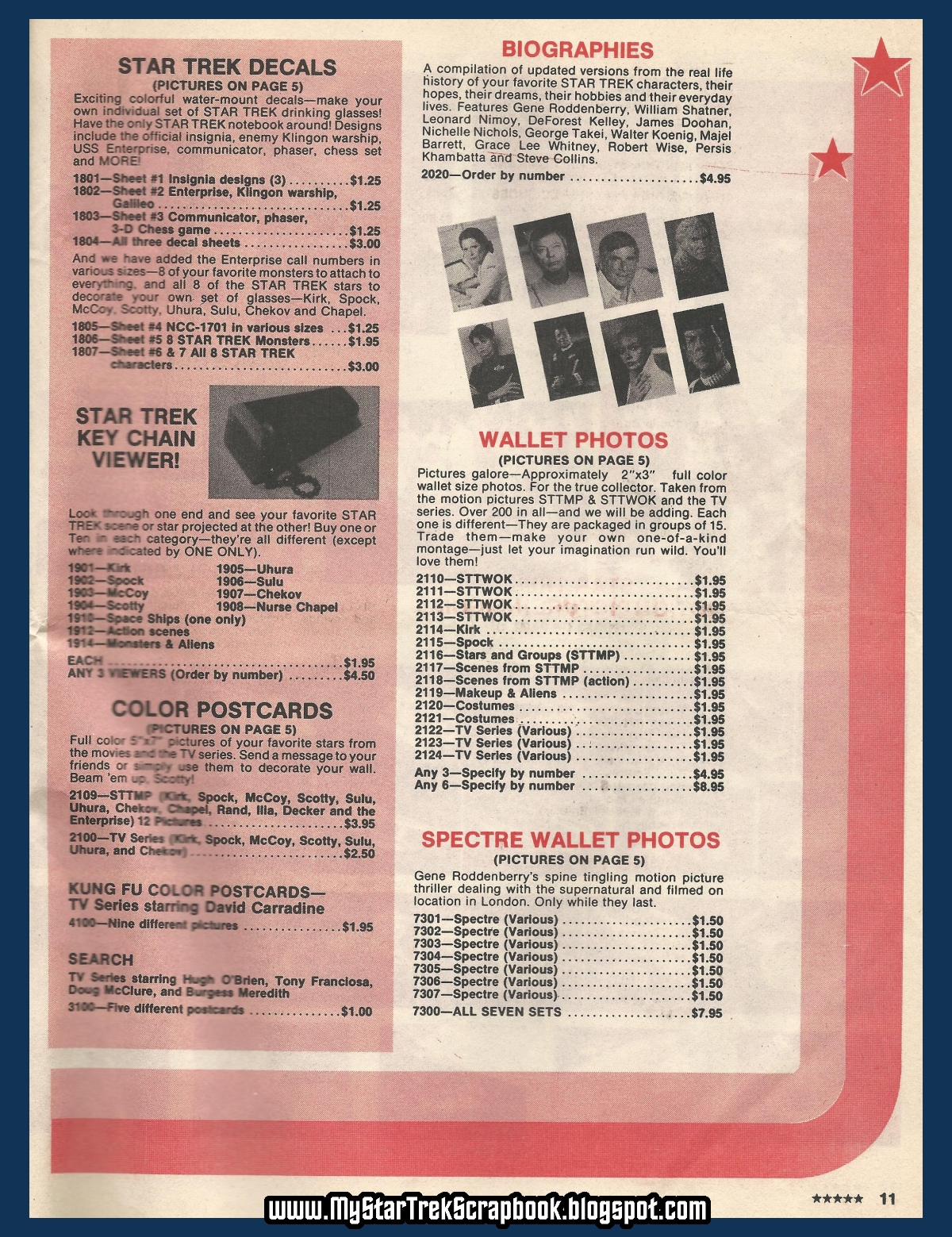My Star Trek Scrapbook 1983 Lincoln Enterprises Catalog