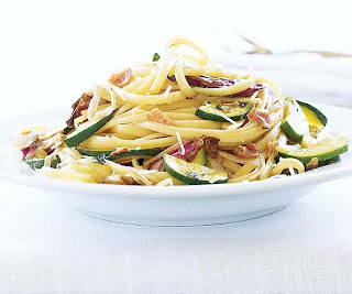 Rigatoni with Zucchini Sauce and Pancetta Recipe | Healthy Rigatoni Recipe
