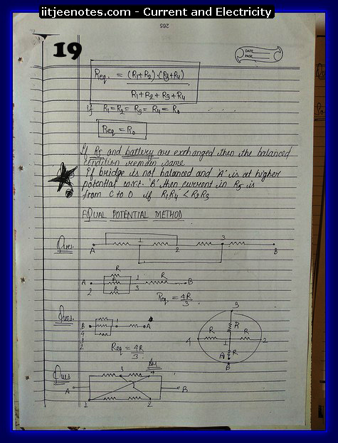Current and Electricity Notes IITJEE 4