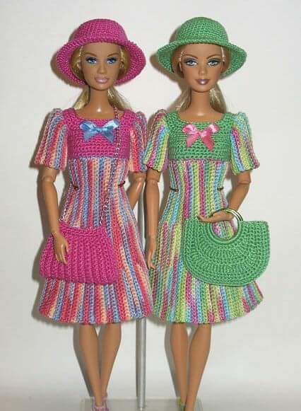 Luty Artes Crochet: Vestidos de bonecas .