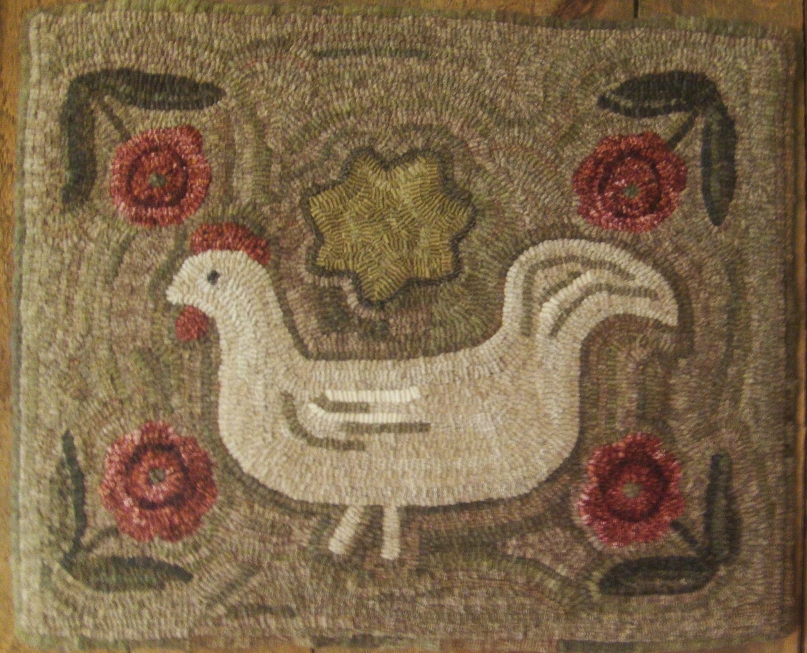 The Wool Cupboard Antique Chicken Rug is Finished!