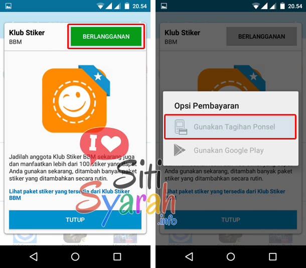 cara berlangganan sticker bbm pakai pulsa