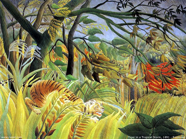 Tiger in a Tropical storm by Henri Rousseau