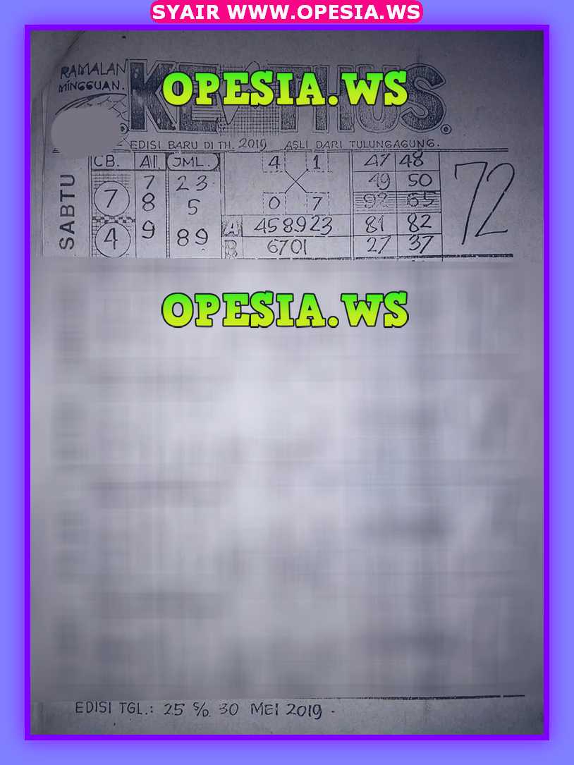 Forum Syair Sgp Sabtu 25 Mei 2019 Opesia Official