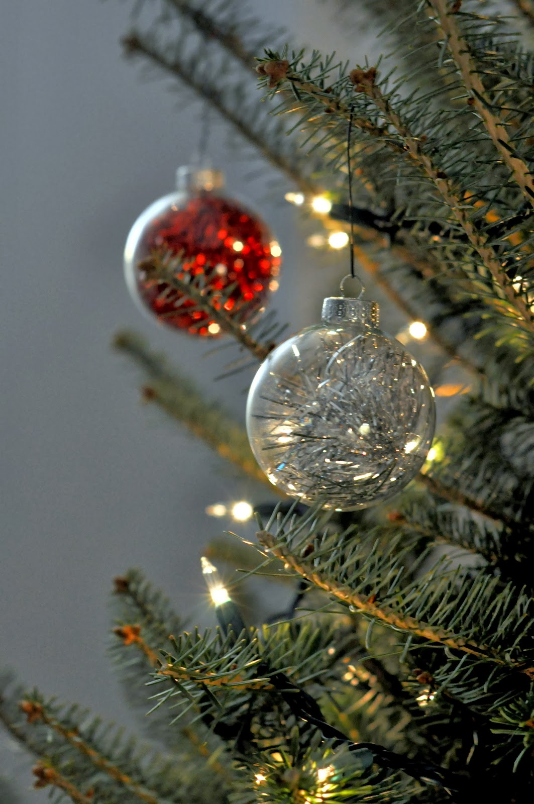 DIY Tinsel Christmas Ornaments | Taste As You Go