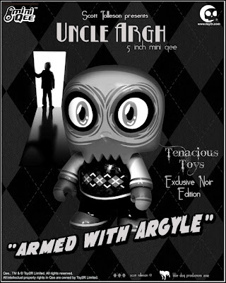 Tenacious Toys Exclusive Noir Edition Uncle Argh Mini Qee by Scott Tolleson
