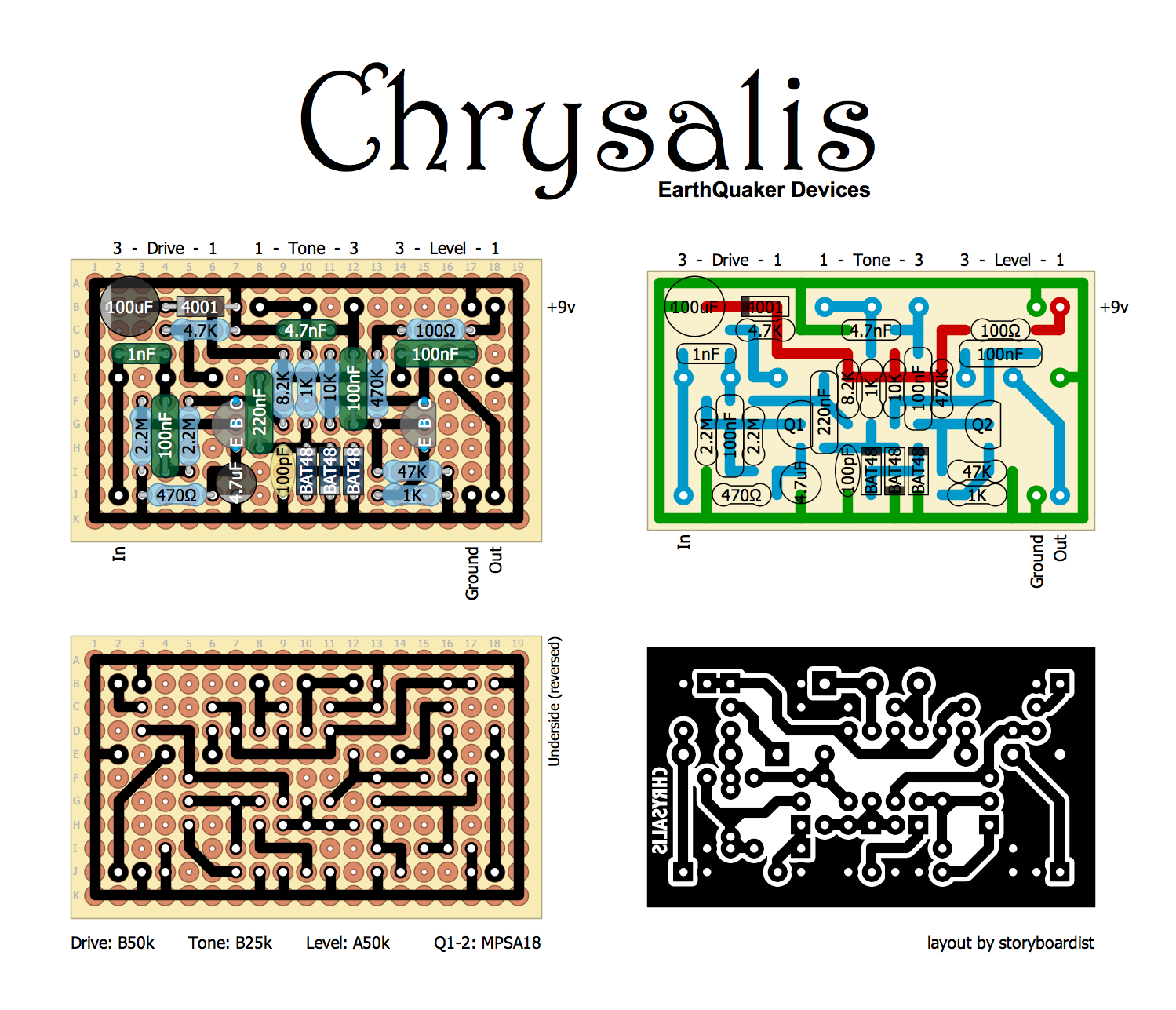 Perf and PCB Effects Layouts: Earthquaker Devices Chrysalis
