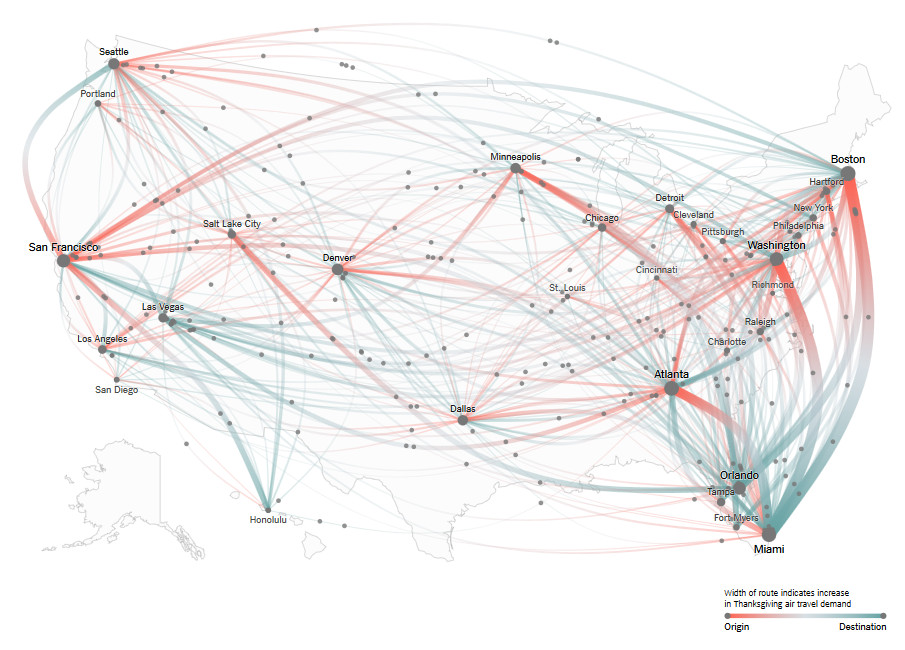 Search data offers some surprises about where Americans are planning to travel for the holiday