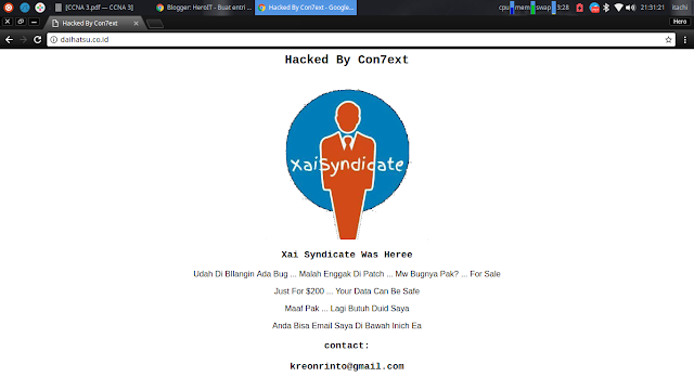 Laporan Bug tidak di balas,Hacker retas situs Daihatsu Indonesia 