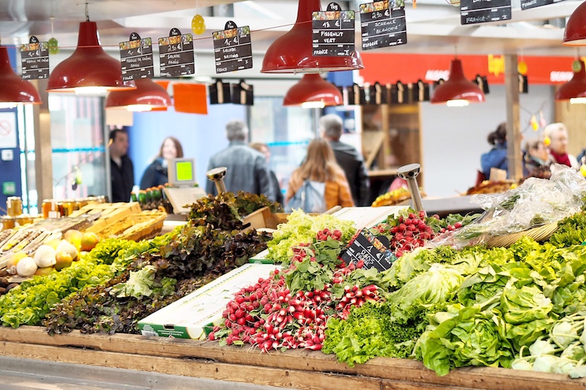 Große Auswahl in der Markthalle Krutenau Große Auswahl in der Markthalle Krutenau