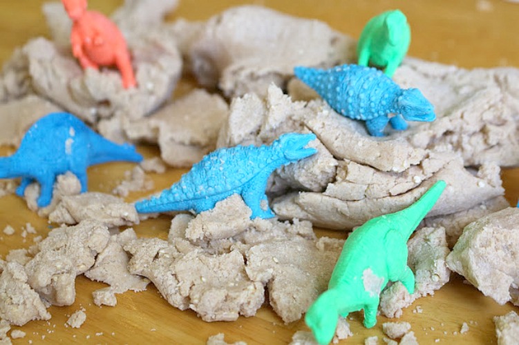 play dough dinosaur fine motor skills excavation