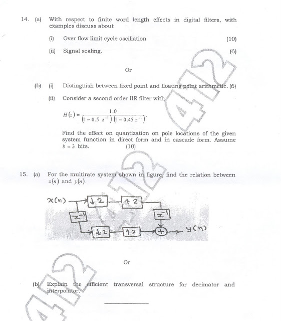 EC2302 Digital Signal Processing Nov Dec 2011 Past Exam Paper