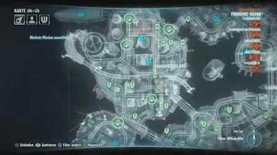 Batman Arkham Knight, Campaign For Disarmament, Founders' Island, Bomb Locations map