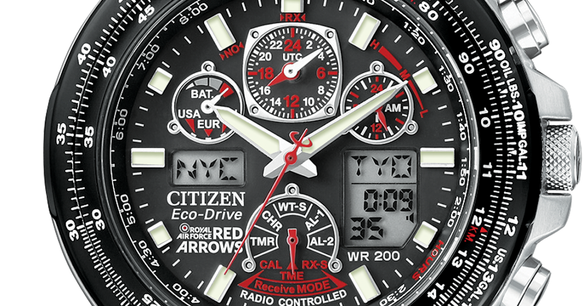 eco drive red arrows watch