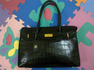 Aigner Black Leather Tote Bag(SOLD)