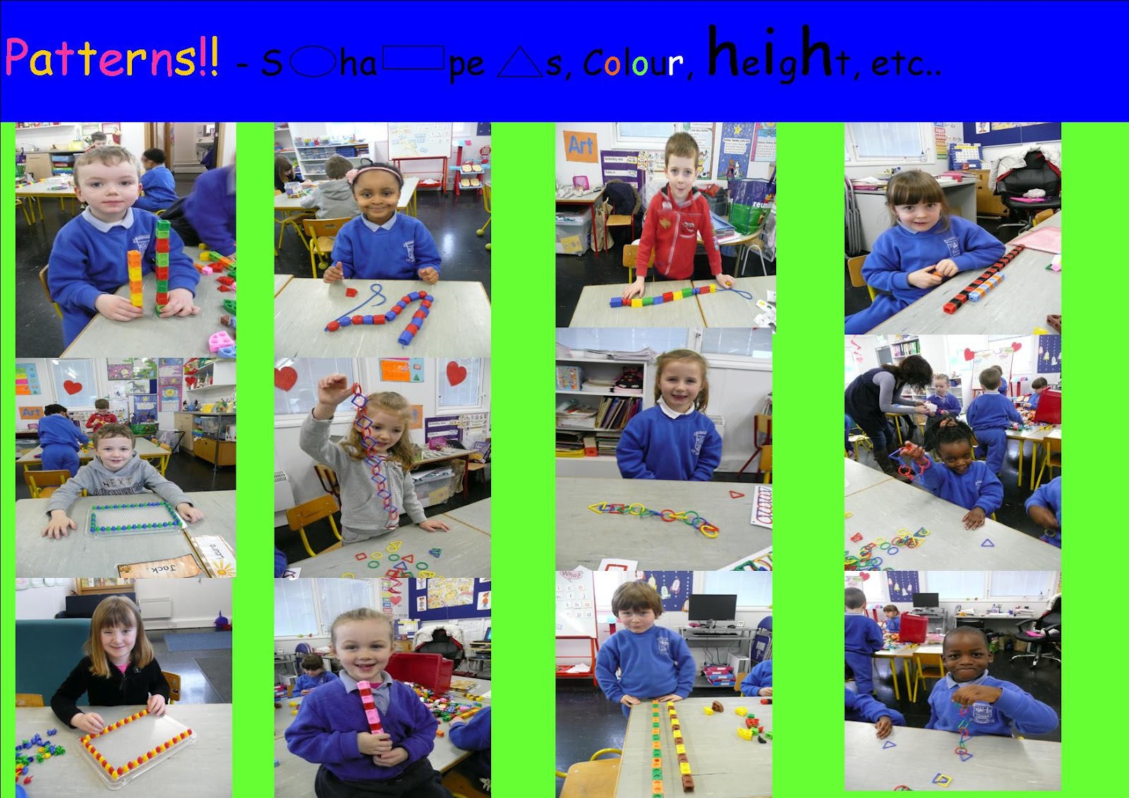 Maths Page: Junior infant patterns