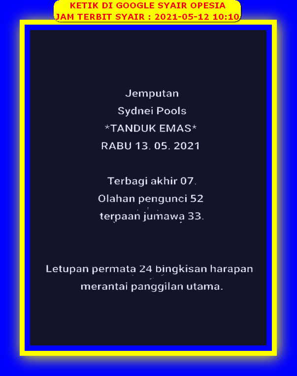 PREDIKSI SYDNEY COJEEL