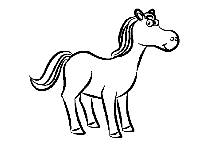 Cartoon Horse Coloring Pages title=