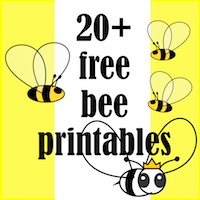 free bee themed printables