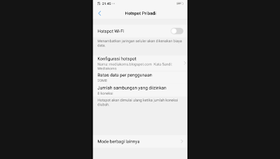 Cara membatasi pengguna hotspot ke HP oppo vivo