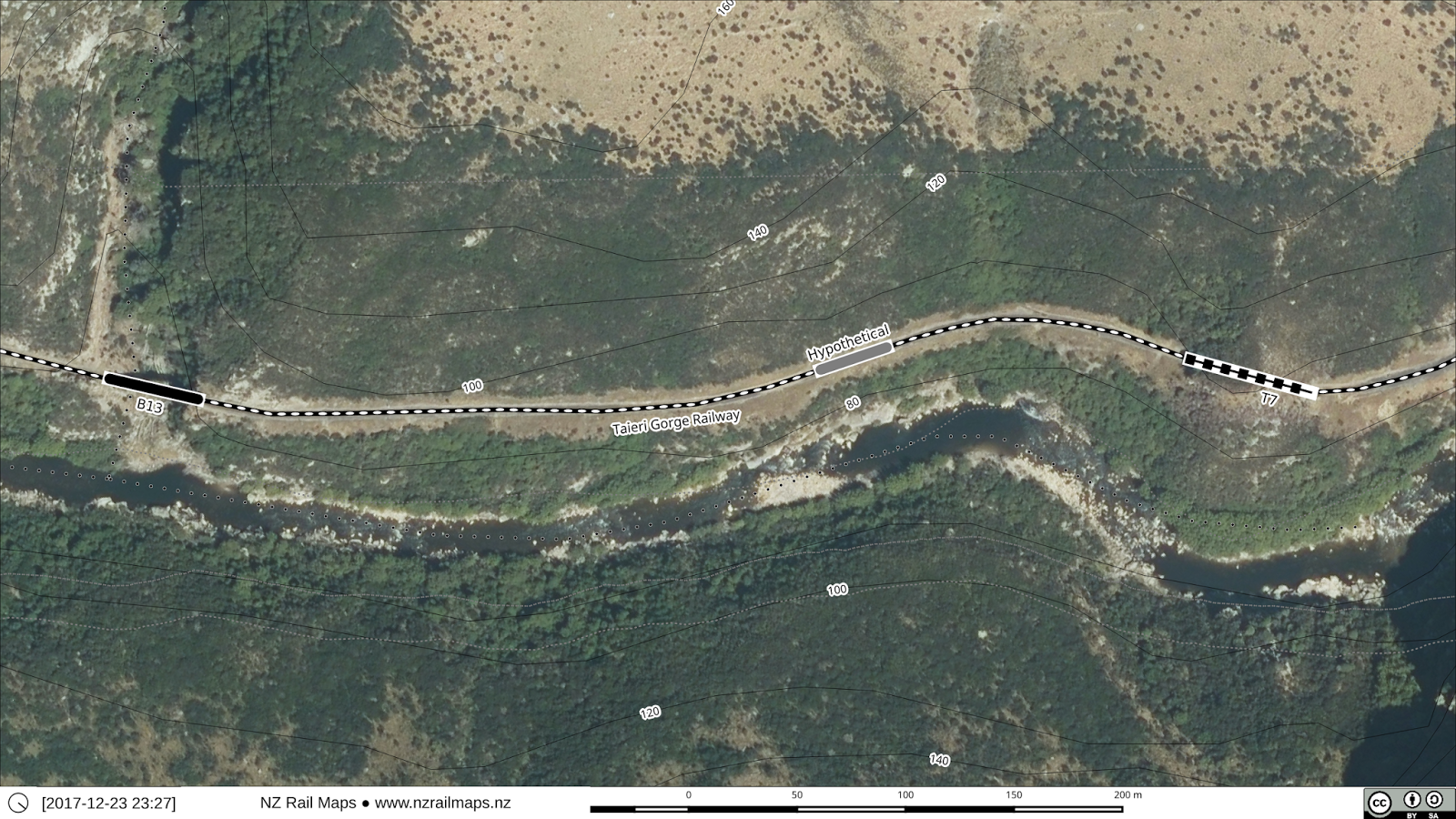 Taieri Gorge Railway Map New Zealand Rail Maps: Otago Central Railway [57C]: Otago Central / Taieri  Gorge Railway Unconfirmed Bridge - 18 3/4 Miles