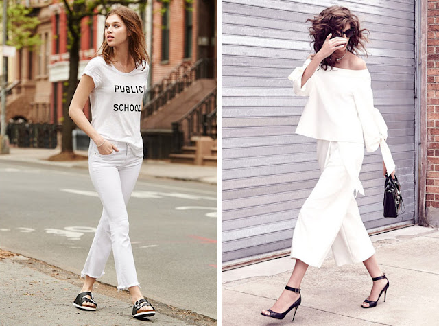 Девушка в белом монохромном образе