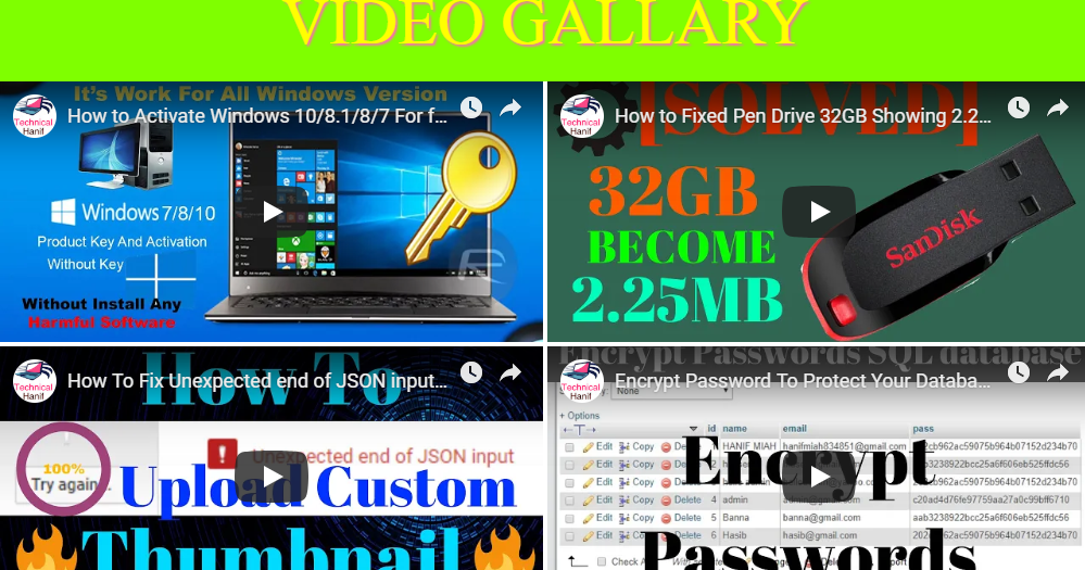How to Make Video Gallery Using HTML