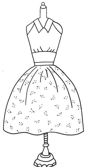 Tranh cho bé tô màu váy 8