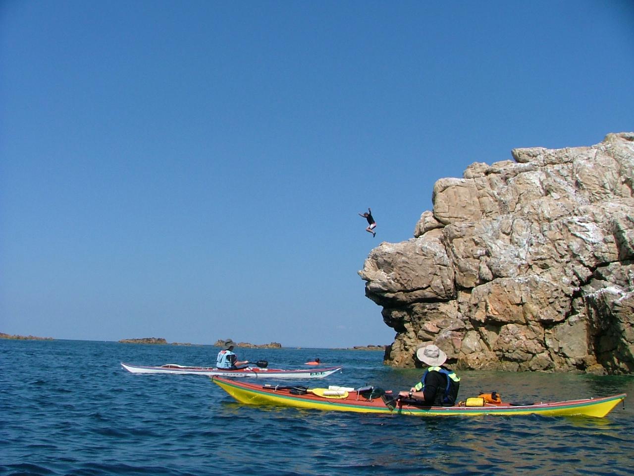 Sea Kayaking in the Channel Islands Sea Caves and Cliff Jumping
